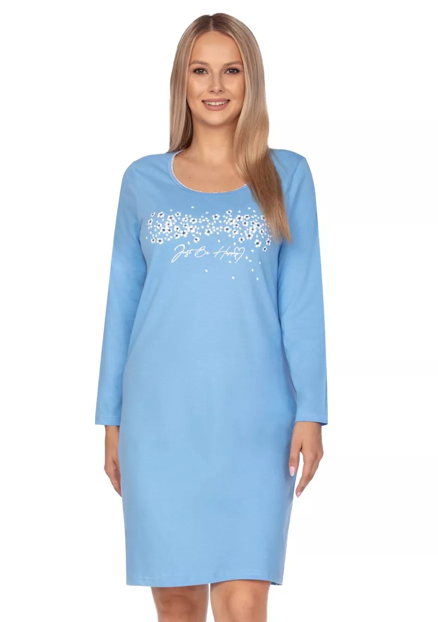 Dámská noční košile s obrázkem 111/31 Regina Barva/Velikost: modrá / XL