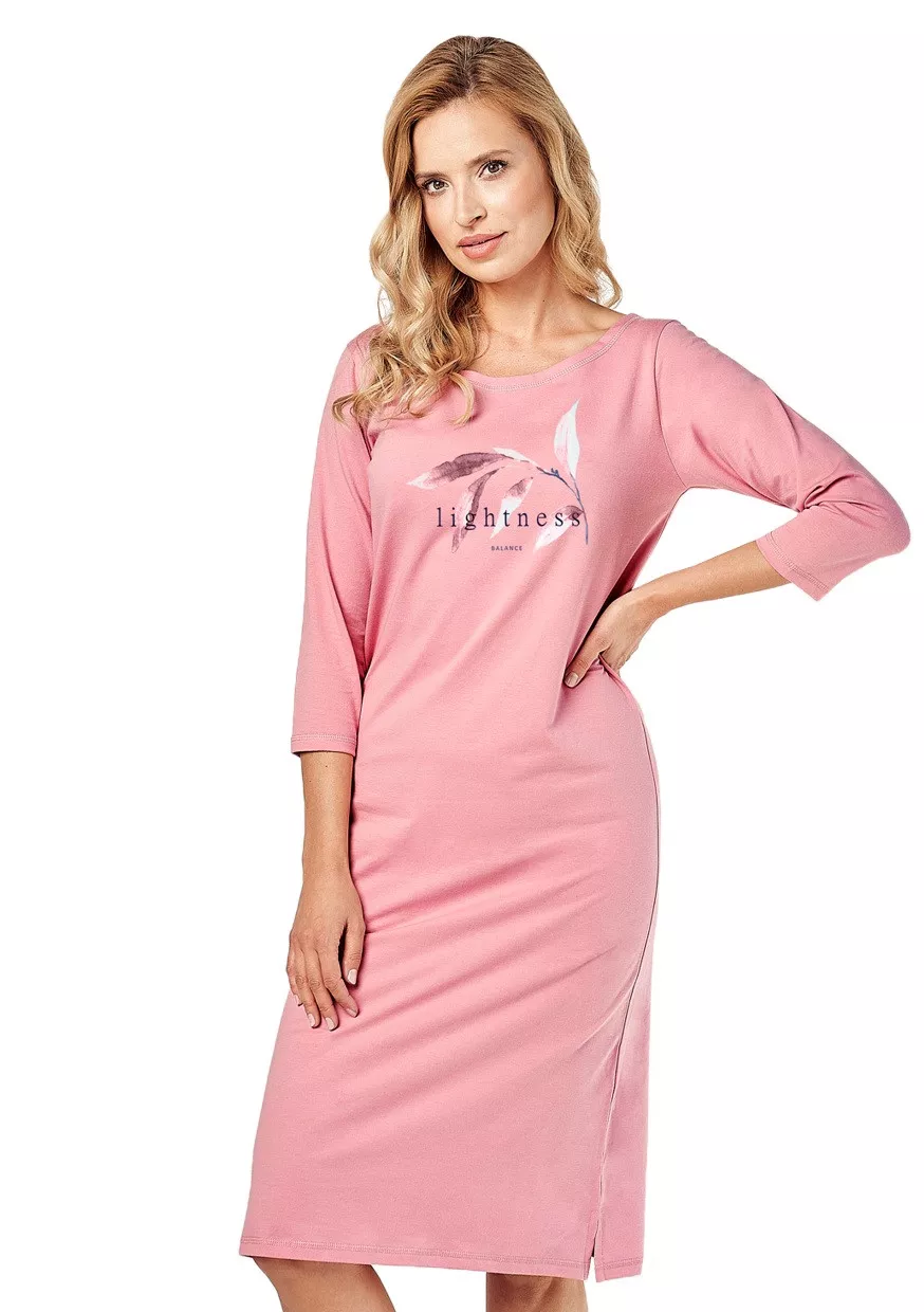 Dámská jednobarevná noční košile Olympia 2996/32 Taro Barva/Velikost: růžová (pink) / M