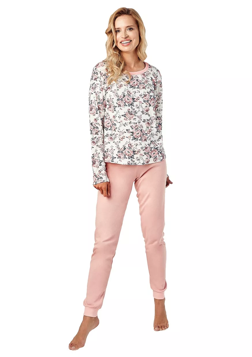 Dámské vzorované pyžamo Gardenia 2998 Taro Barva/Velikost: růžová (pink) / XL