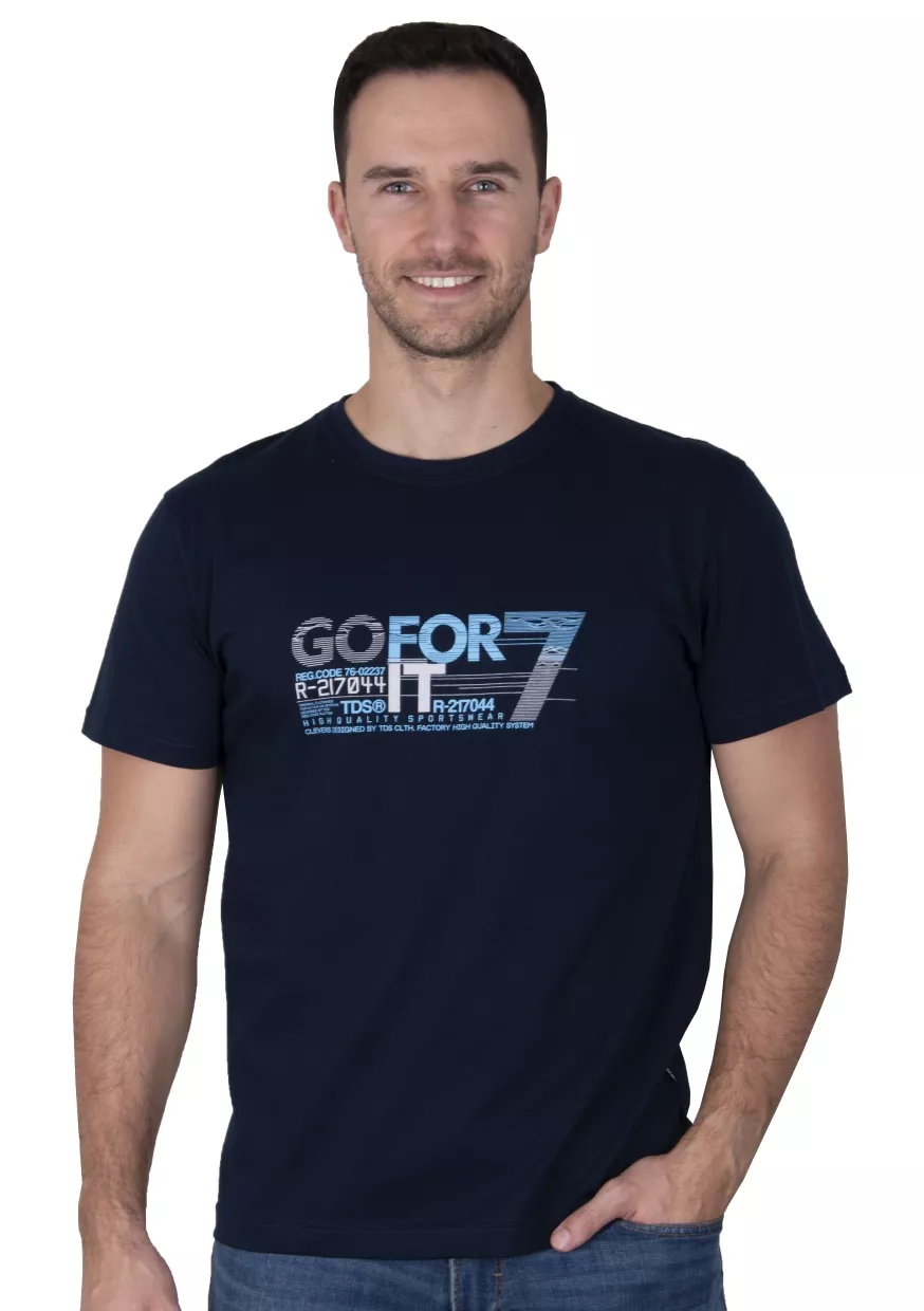 Pánské tričko vzor 329 TDS Barva/Velikost: granát (modrá) / XXL/3XL