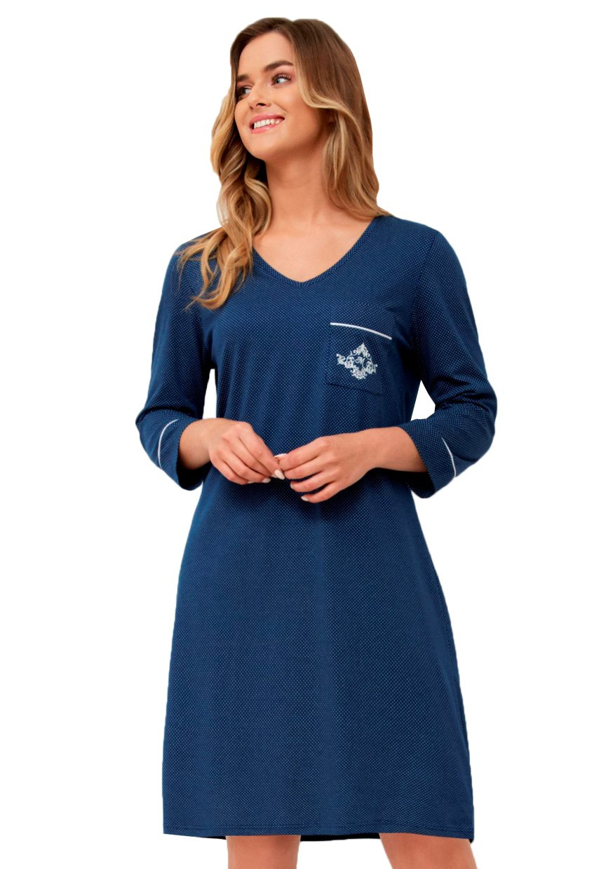 Dámská noční košile Meg 1230 LEVEZA Barva/Velikost: granát (modrá) / XL