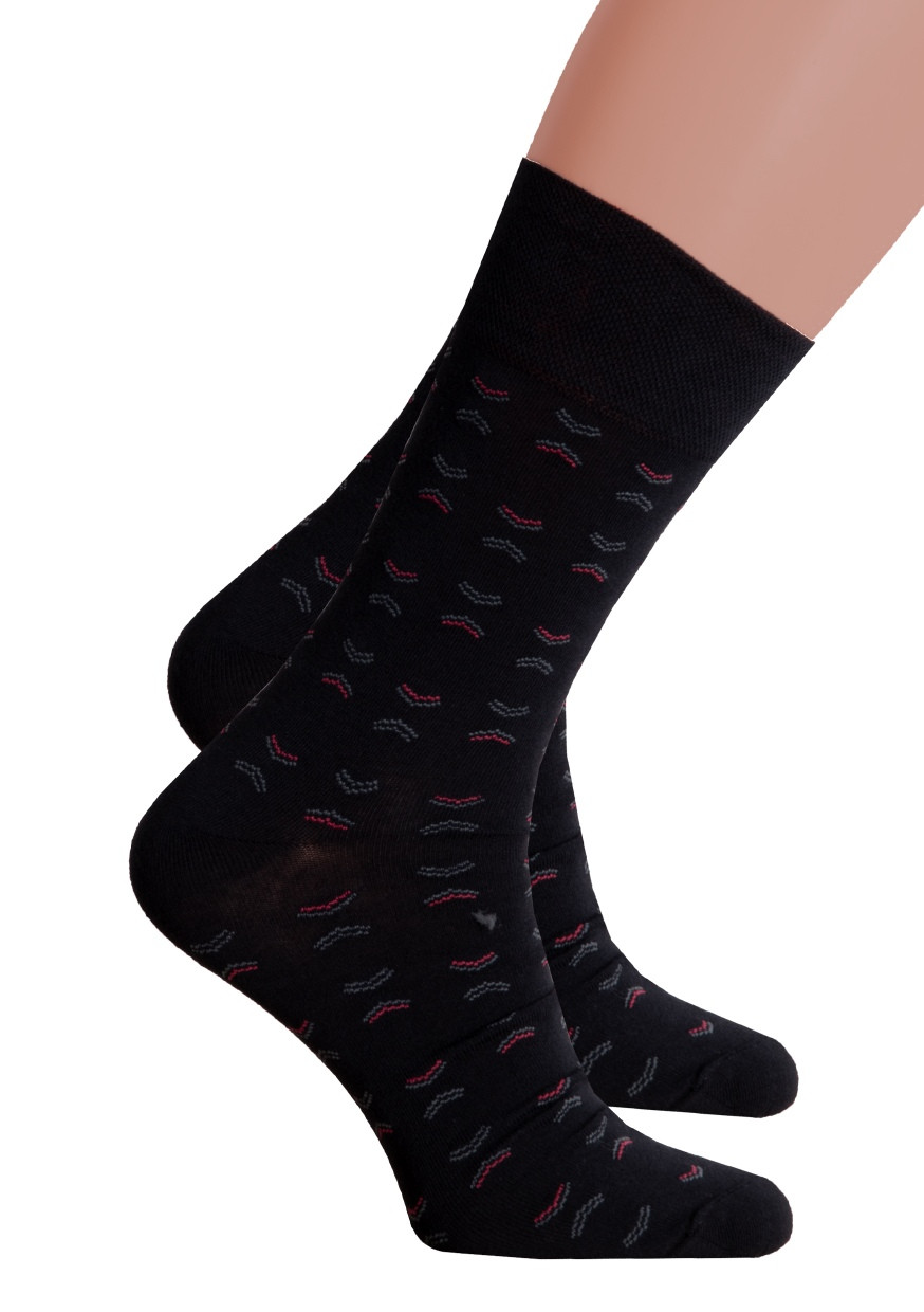 Pánské klasické společenské ponožky 056/176 STEVEN Barva/Velikost: černá / 45/47