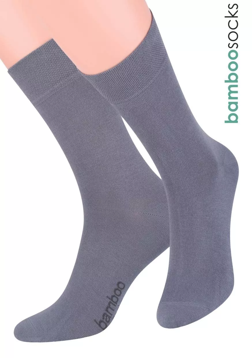 Dámské klasické ponožky z bambusového vlákna 086 STEVEN Barva/Velikost: šedá / 38/40