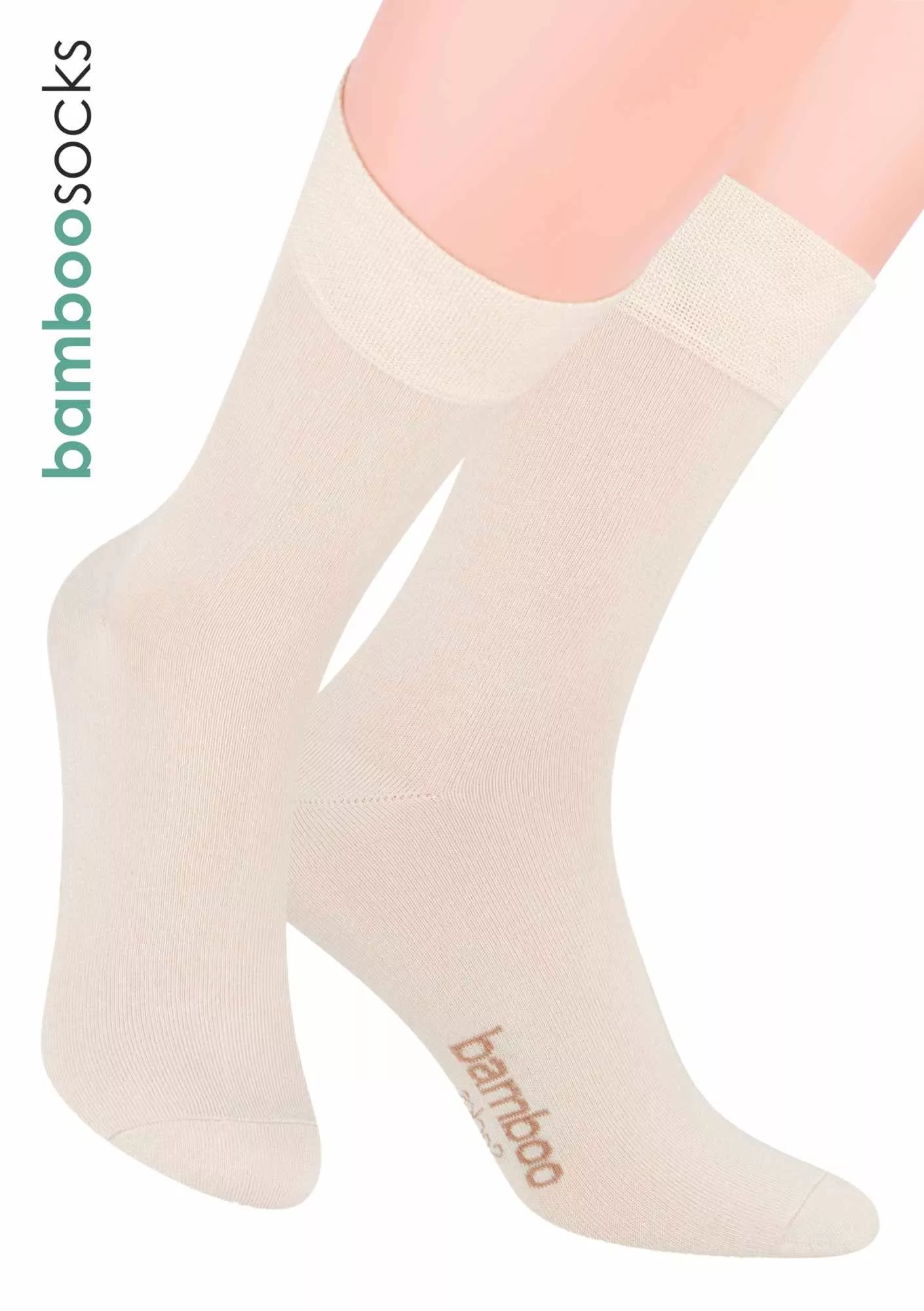 STEVEN Pánské klasické ponožky z bambusového vlákna 086 Barva/Velikost: béžová / 41/43