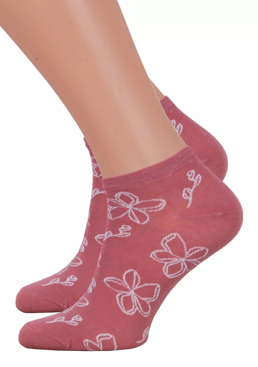 Dámské kotníkové ponožky 114/125 Steven Barva/Velikost: růžová (pink) / 38/40