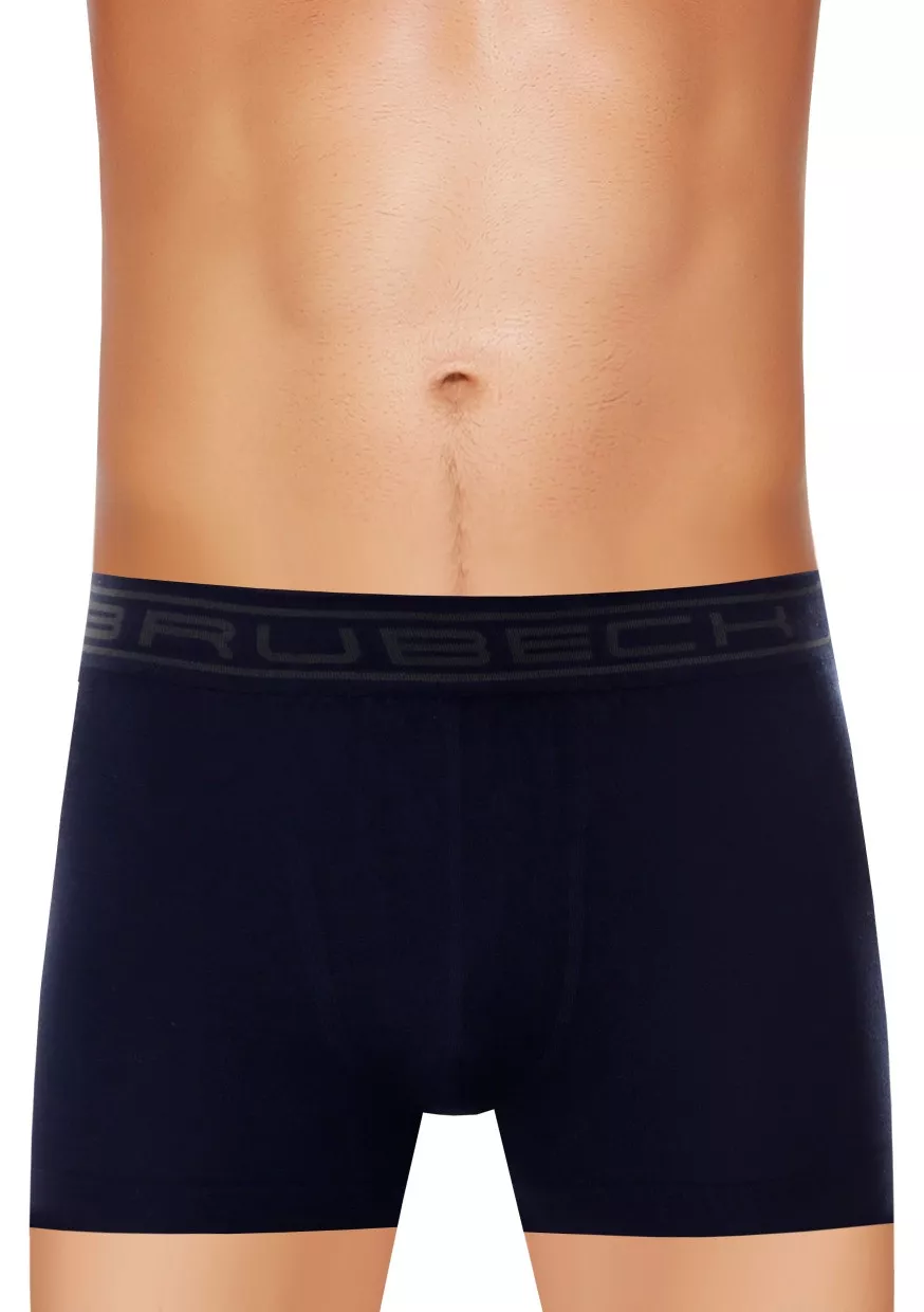 Pánské boxerky Seamless BX00501A BRUBECK Barva/Velikost: modrá tmavá / XS/S