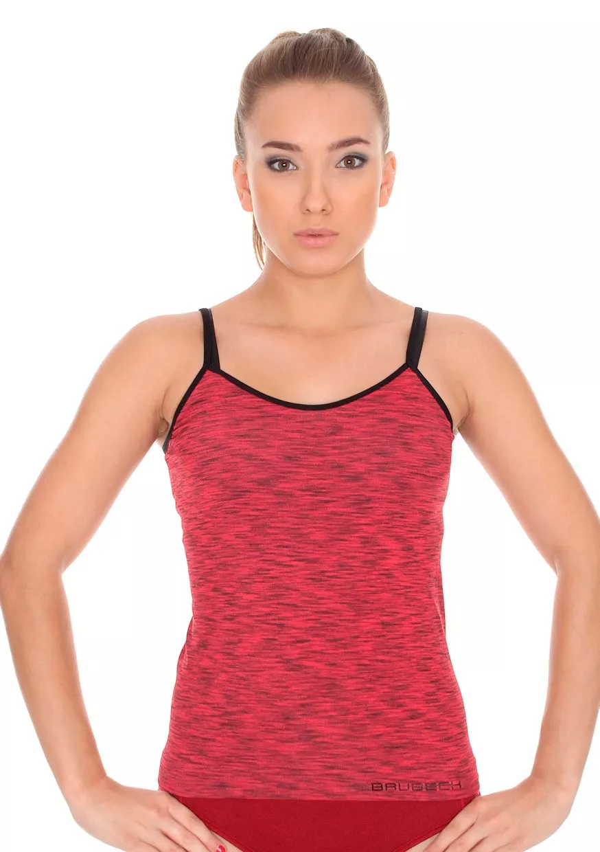 Dámská košilka Fusion CM10110 BRUBECK Barva/Velikost: červená / S/M