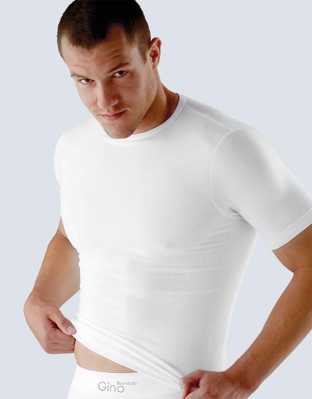 Gina Výhodné balení 5 kusů - Pánské triko krátký rukáv - bezešvé 58003P Barva/Velikost: bílá / XL/XXL