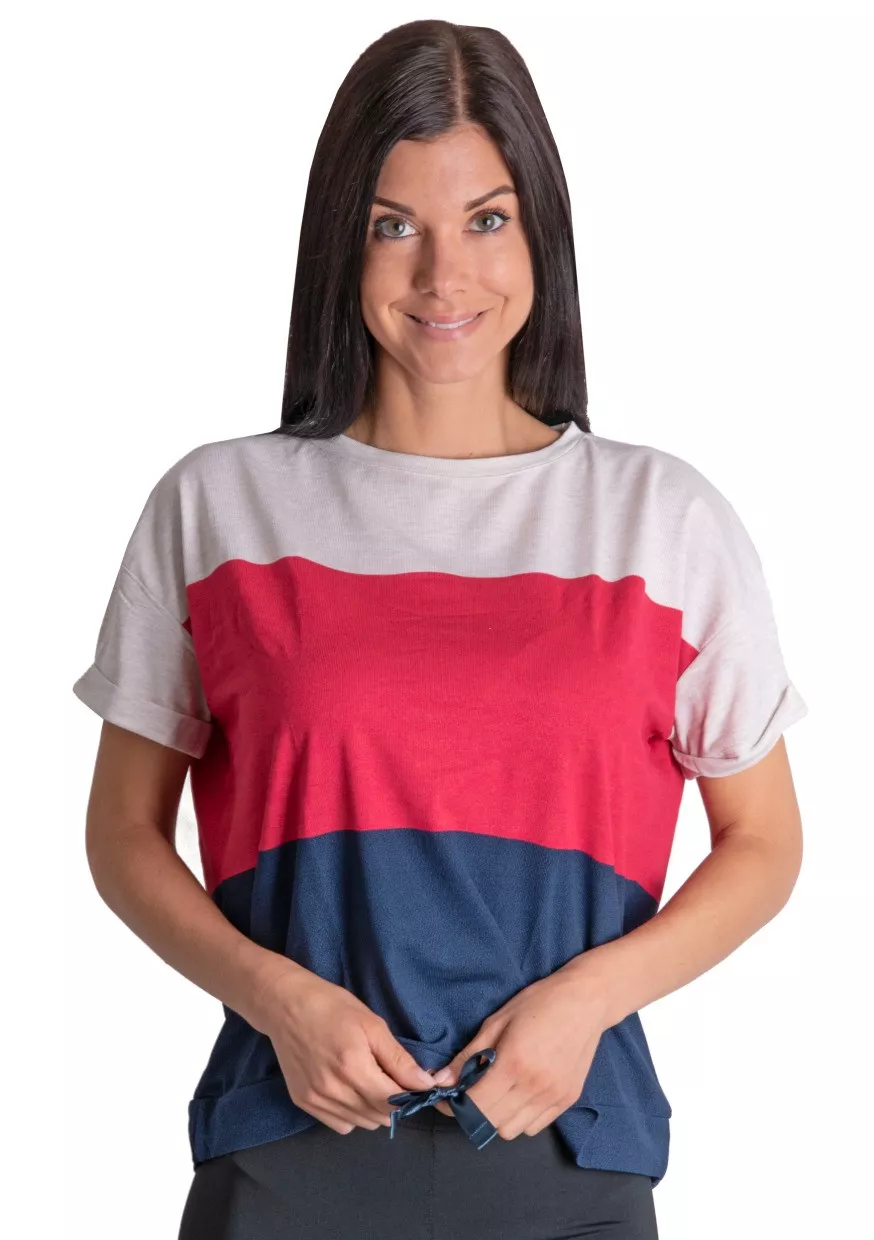 Dámská halenka s krátkým rukávem 1120k Hajdan Barva/Velikost: koral (coral) / XXL/3XL