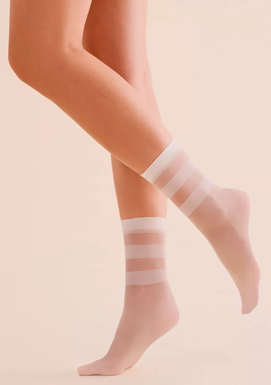 Dámské ponožky Cari 1199 GABRIELLA Barva/Velikost: bílá / Univerzální