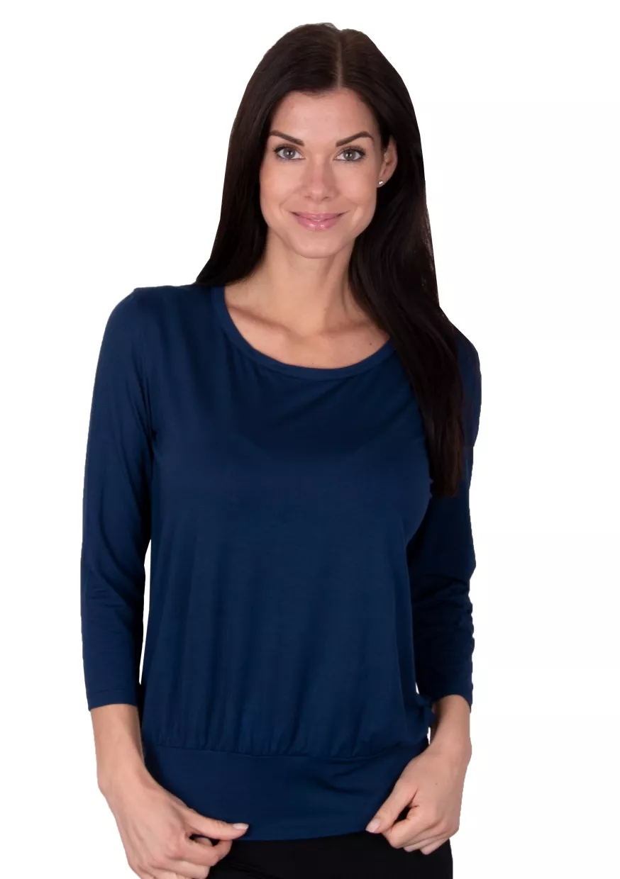 Dámské jednobarevné tričko Chelsea Babell Barva/Velikost: granát (modrá) / XS/S