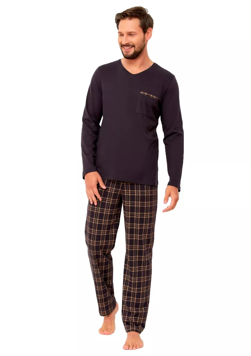 Pánské pyžamo Diego 1267/22 HOTBERG Barva/Velikost: černá / XL