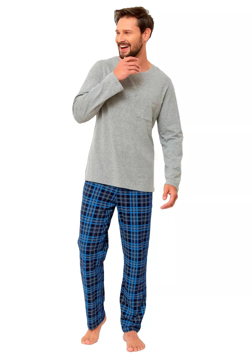 Pánské pyžamo Orest 1269/22 HOTBERG Barva/Velikost: světlý melír / XL