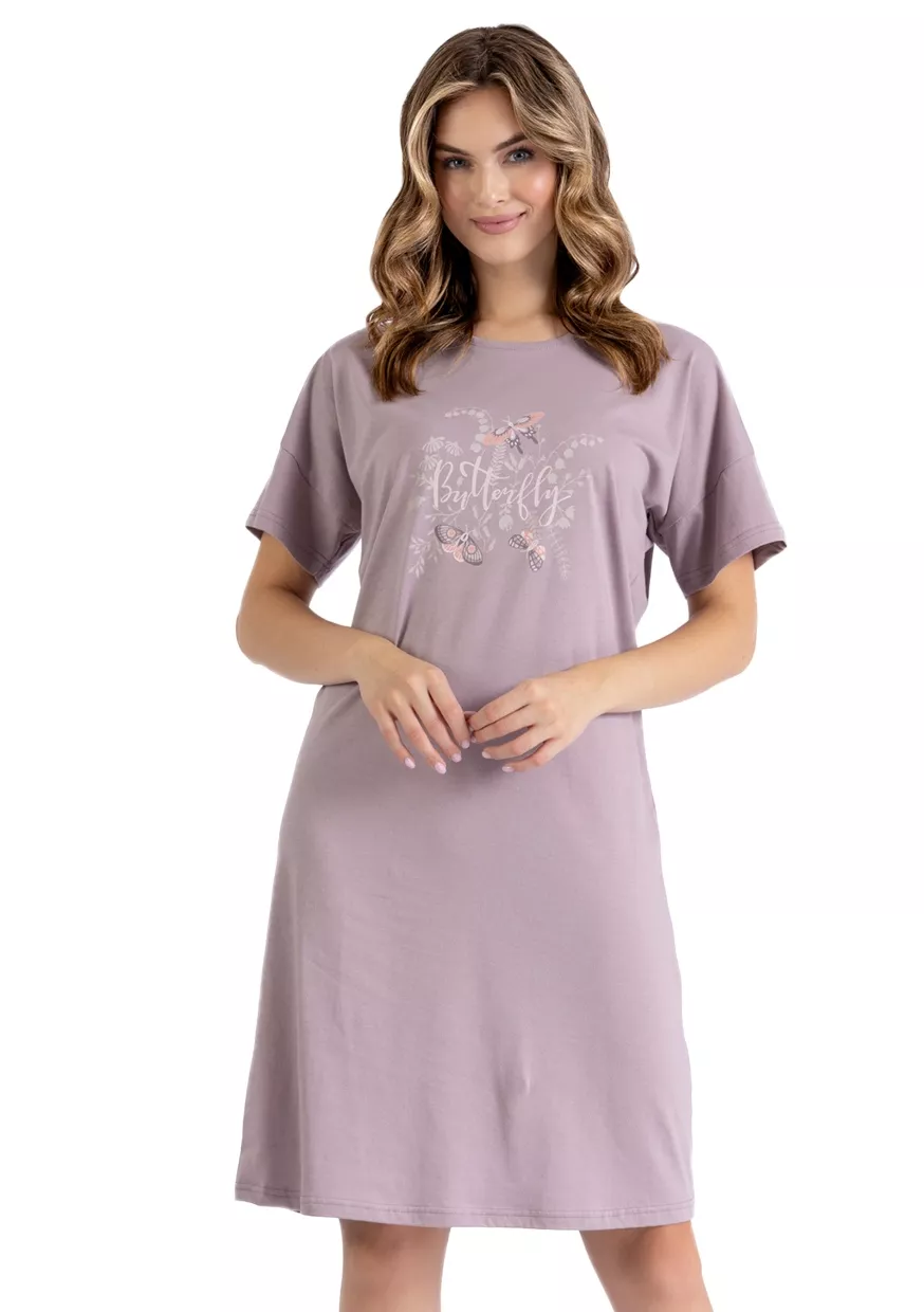 Dámská noční košile Sissi 1422 LEVEZA Barva/Velikost: béžová tmavá / XL
