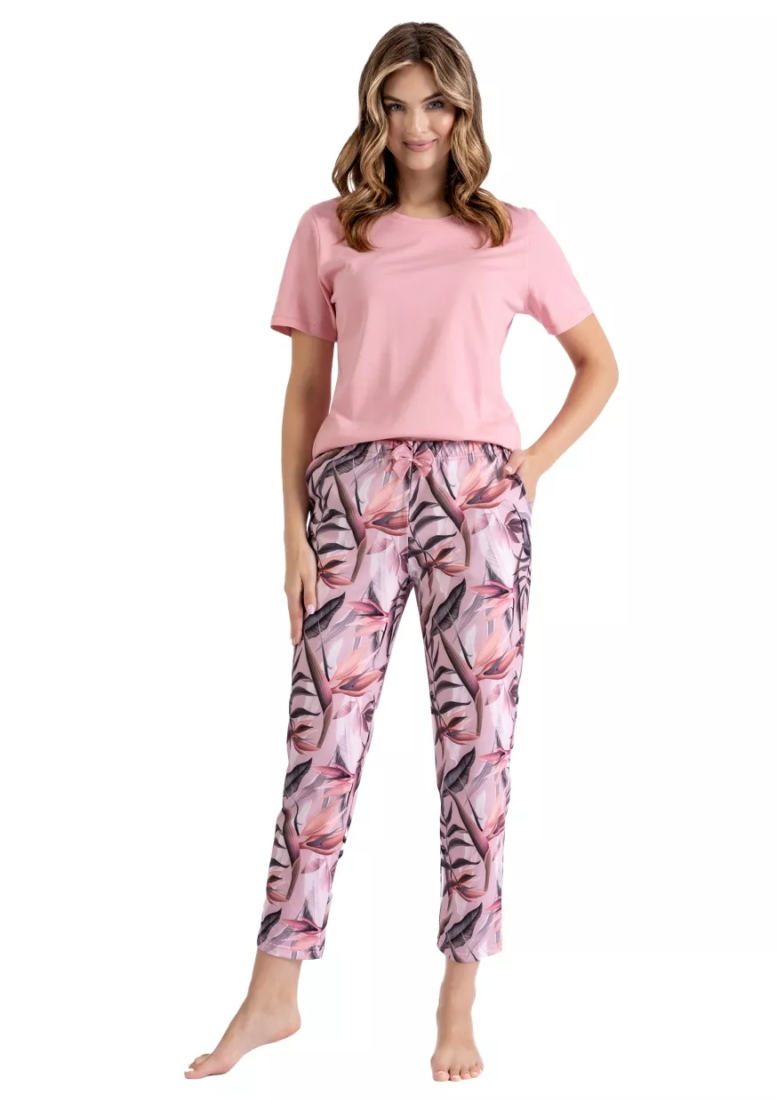Dámské pyžamo Ria 1454 LEVEZA Barva/Velikost: růžová (pink) / XXL