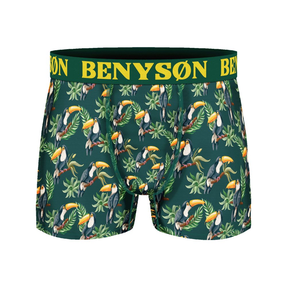 Pánské boxerky Zvířátka a Ovoce Benyson 7121 Barva/Velikost: zelená tukani / L/XL