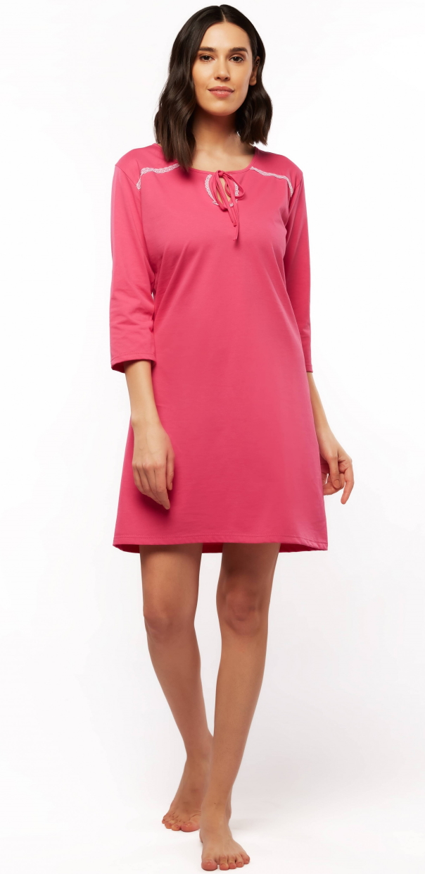 Uniconf Noční košilka 3/4 rukáv Barva/Velikost: růžová / M