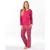 Pyžamo dlouhé dámské 19169P (Barva/Velikost <img KodProduktu="19169P">vínová, šedobílá / XXL)