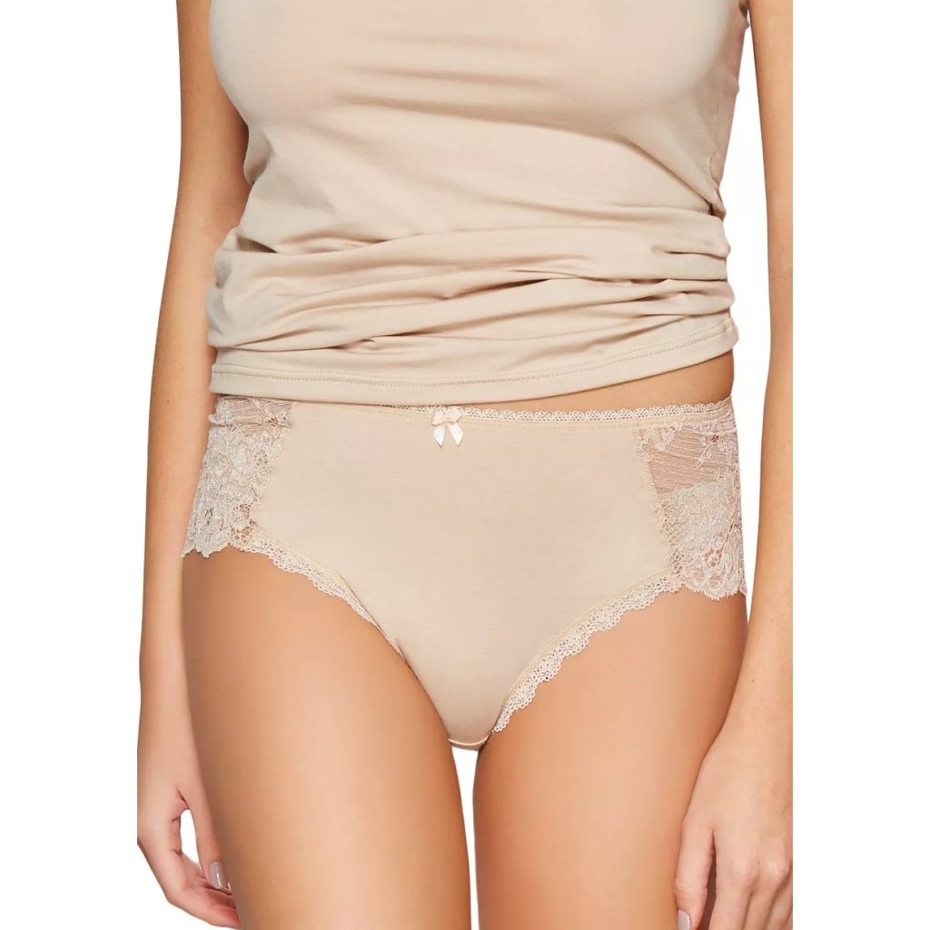 Dámske čipkované nohavičky 54/9-A12 Fabio (Farba / Veľkosť <img KodProduktu="21549a12H"> telové svetlá / XL/XXL)