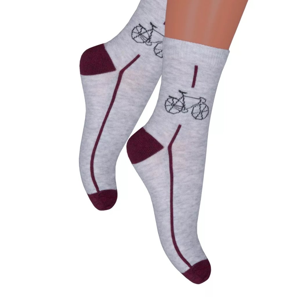 Chlapčenské klasické ponožky 014/325 Steven (Farba / Veľkosť <img KodProduktu="18014325H"> svetlý melír / 32/34)