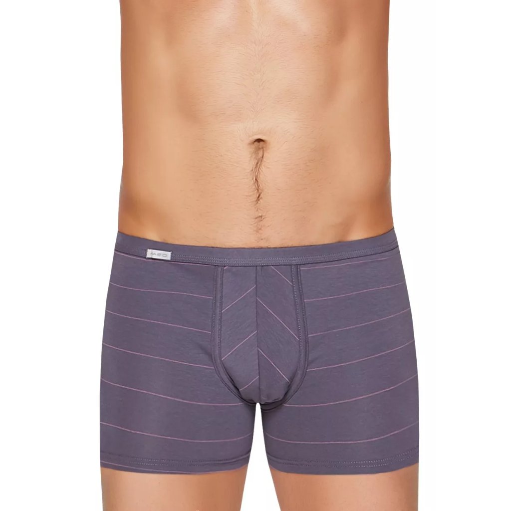 Pánske boxerky s dlhšou nohavičkou a pozdĺžnym prúžkom vzor 88 Fabio (Farba / Veľkosť <img KodProduktu="2110113088H"> šedá / S/M)
