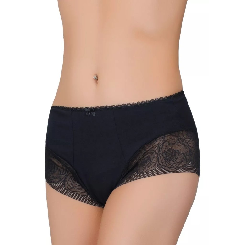 Dámske vyššia čipkované nohavičky 55 / 9-94 Fabio (Farba / Veľkosť <img KodProduktu="2155994H"> modrá tmavá / XXL/3XL)