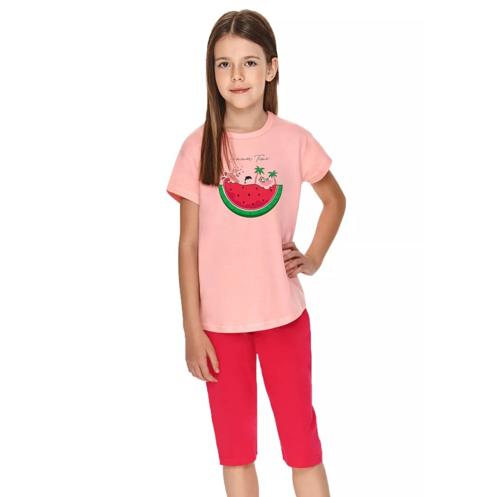 Dievčenské pyžamo Valentina s obrázkom Taro (Farba / Veľkosť <img KodProduktu="04270922H"> ružová (pink) / 140)