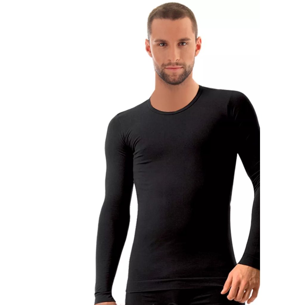 Pánske tričko Comfort Cotton LS01120 Brubeck (Farba / Veľkosť <img KodProduktu="2301120lsH"> čierna / XL/XXL)
