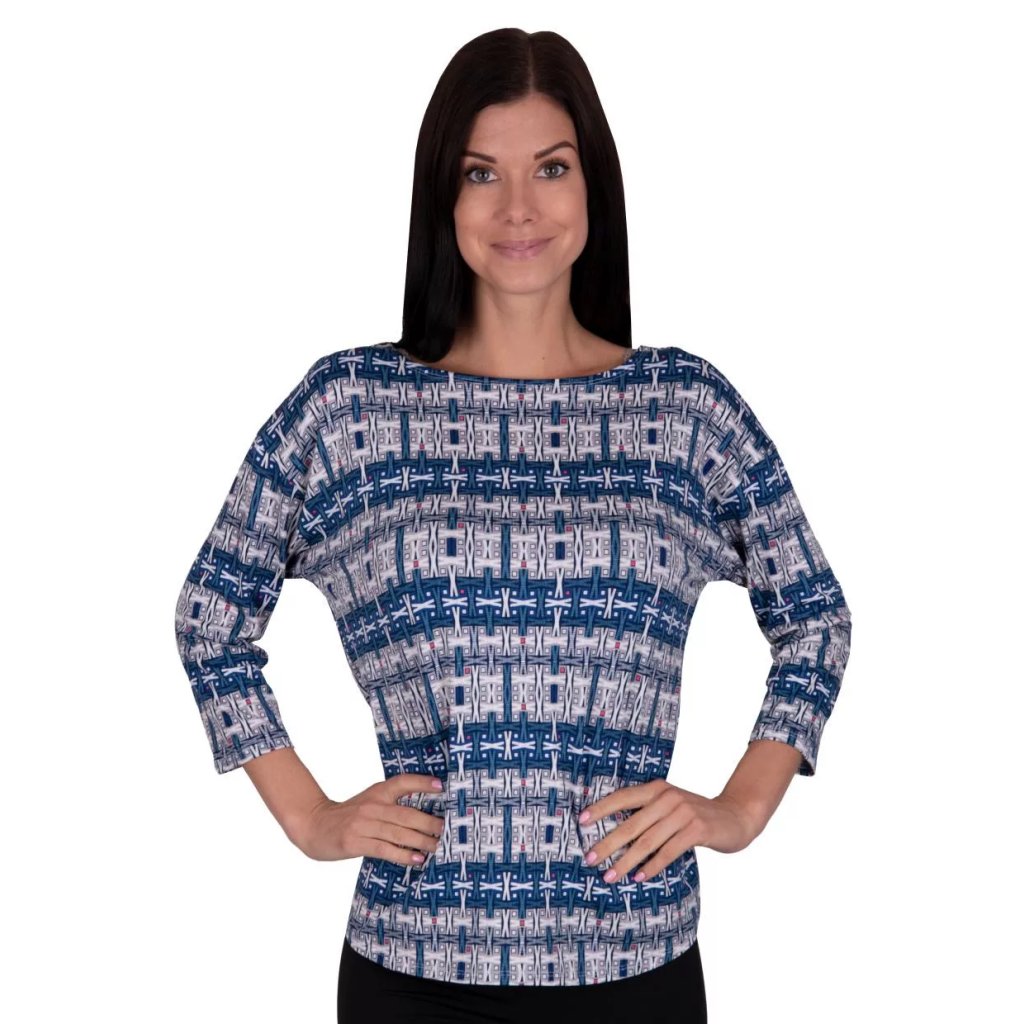 Dámska blúzka Stella H2 HTX01518 Babell (Farba / Veľkosť <img KodProduktu="350015htx18H"> granát (modrá) / XS/S)