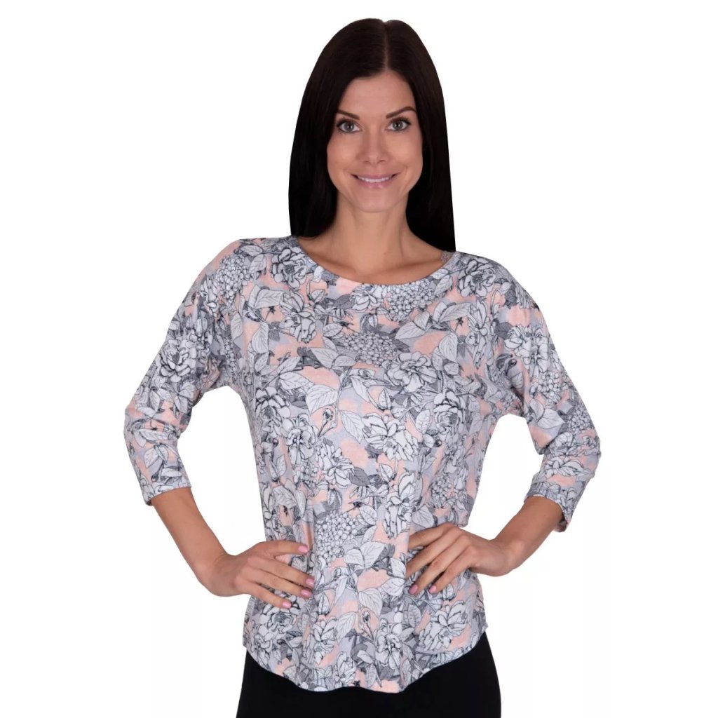 Dámska blúzka Stella H2 HTX01523 Babell (Farba / Veľkosť <img KodProduktu="350015htx23H"> šedá svetlá / XS/S)