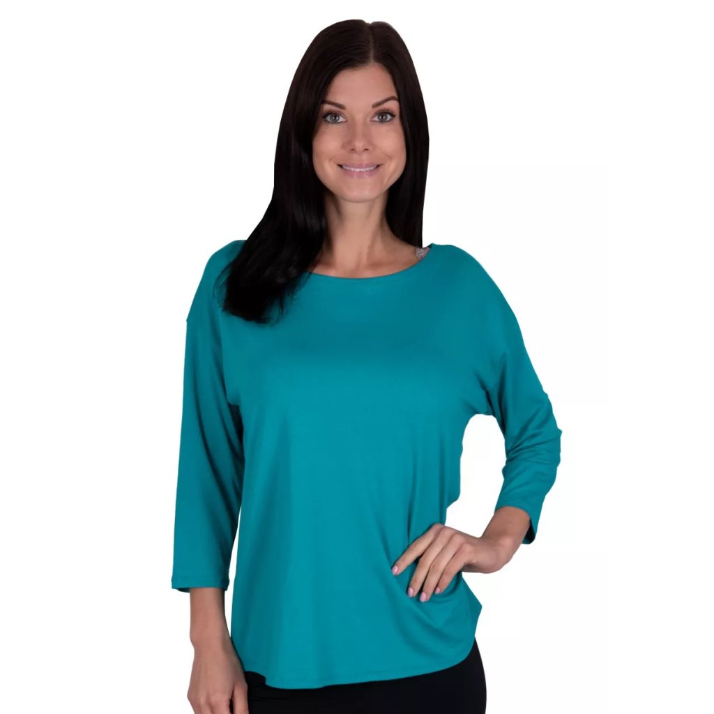 Dámska blúzka Stella H2 HTX01555 Babell (Farba / Veľkosť <img KodProduktu="350015htx55H"> tyrkys tmavá / L/XL)