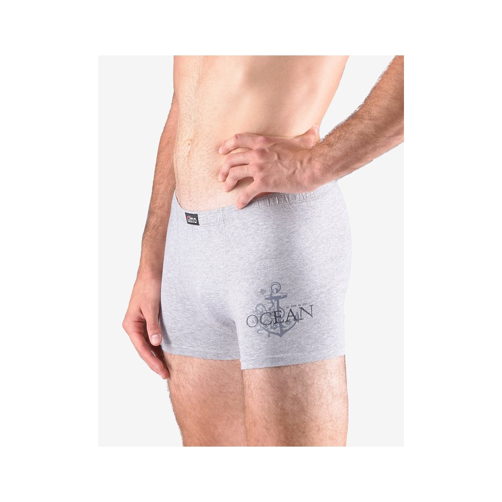 Boxerky s kratšou nohavičkou 73115P (Farba / Veľkosť <img KodProduktu="73115P"> sv. šedá, tm. šedá / XL/XXL)