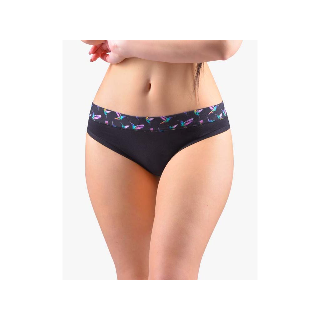 Výhodné balenie 5 kusov - Nohavičky bokové so širokým bokom Disco 17 16172P (Farba / Veľkosť <img KodProduktu="16172P"> biela, fialová / L/XL)