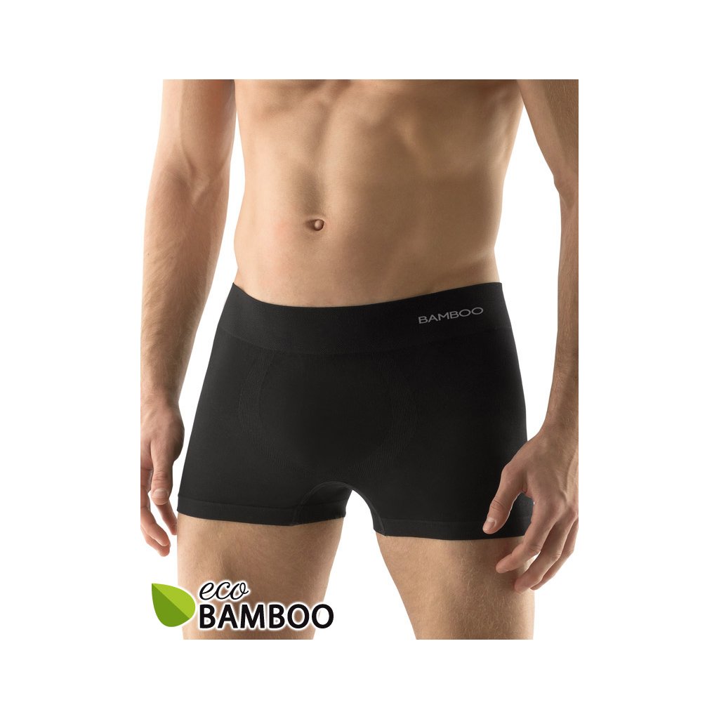 Výhodné balenie 5 kusov - Bambusové pánske boxerky krátka nohavica 53005P (Farba / Veľkosť <img KodProduktu="53005P"> čierna / L/XL)