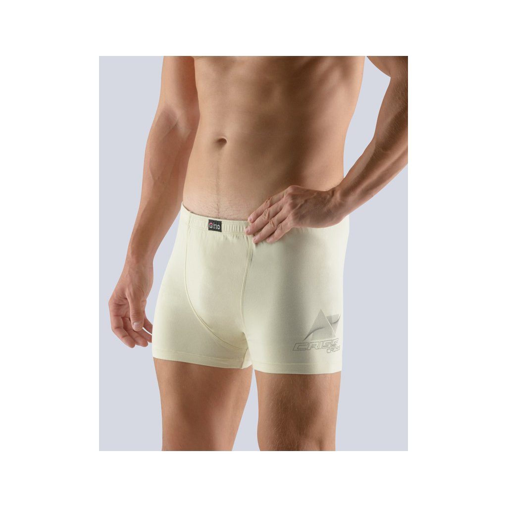 Výhodné balenie 5 kusov - Boxerky s kratšou nohavičkou 73083P (Farba / Veľkosť <img KodProduktu="73083P"> šedobiela, okrová / L/XL)