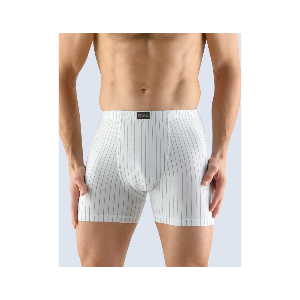 Výhodné balenie 5 kusov - Boxerky s dlhšou nohavičkou 74105P (Farba / Veľkosť <img KodProduktu="74105P"> biela, tm. šedá / M/L)