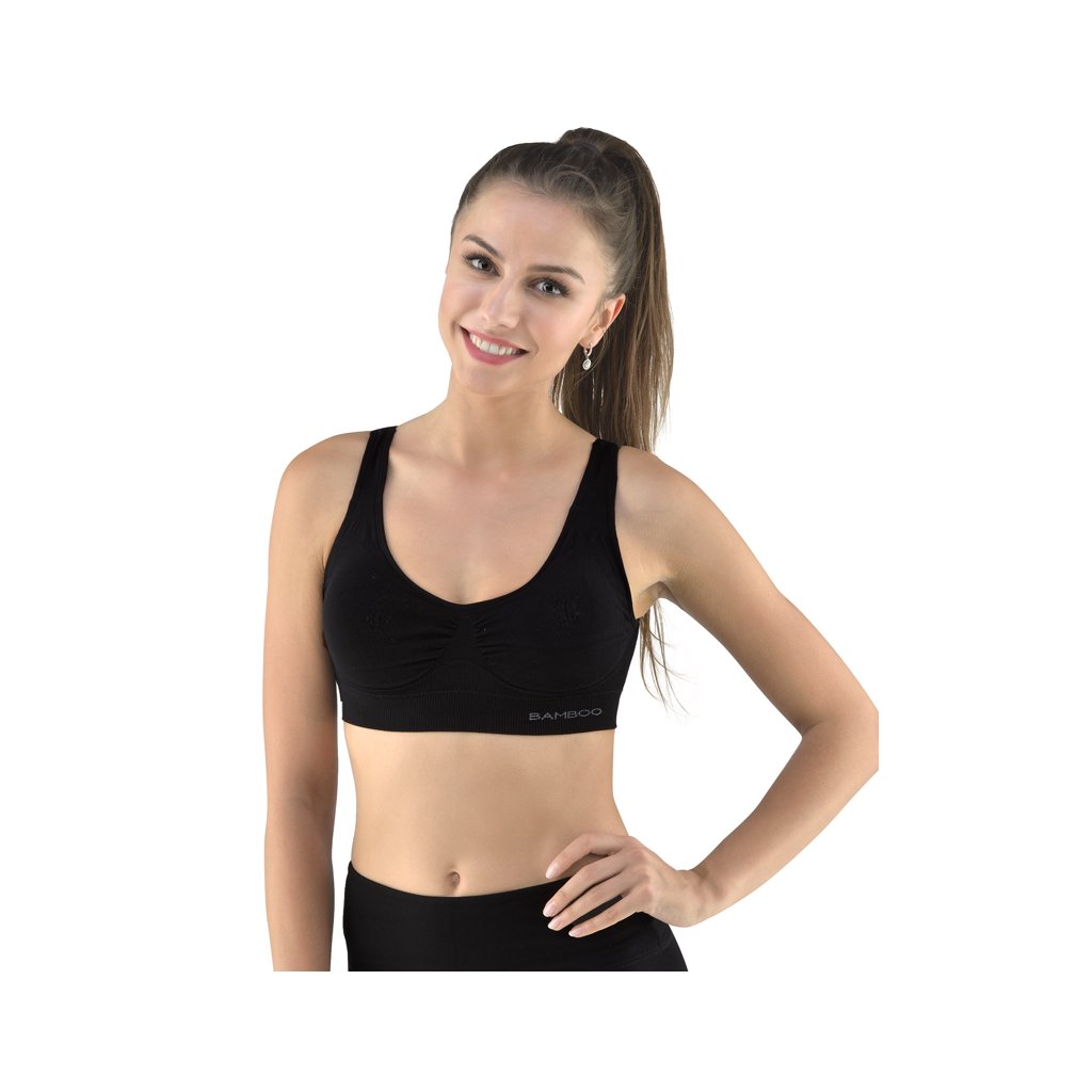 Podprsenka Gina Bamboo s miernou vypchávkou 07014P (Farba / Veľkosť <img KodProduktu="07014P"> béžová / S/M)