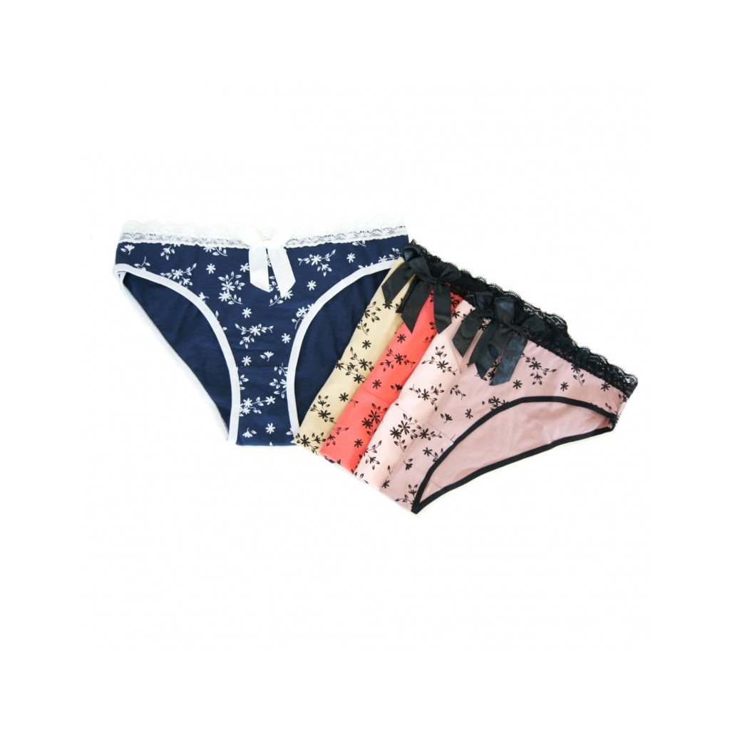Nohavičky RIO strih s čipkou a mašľou v páse (Farba / Veľkosť <img KodProduktu="BDM250-447"> piesková / M/L)