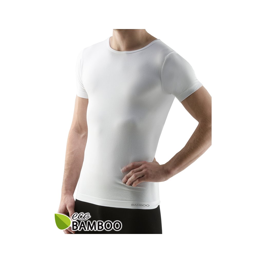 Výhodné balenie 5 kusov - Bambusové tričko pánske, krátky rukáv 58006P (Farba / Veľkosť <img KodProduktu="58006P"> čierna / L/XL)