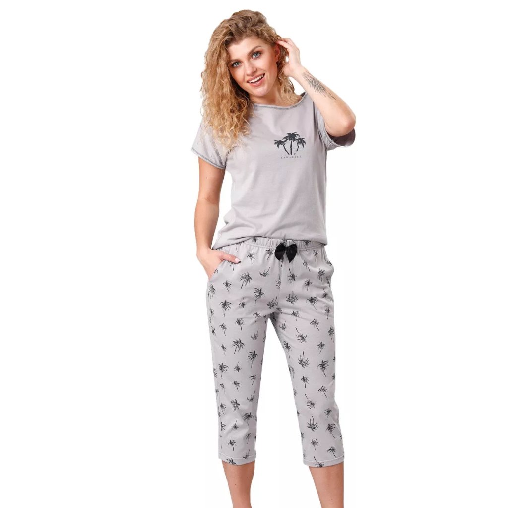 Dámske pyžamo Isaura Leveza (Farba / Veľkosť <img KodProduktu="411152H"> šedá svetlá / XXL)