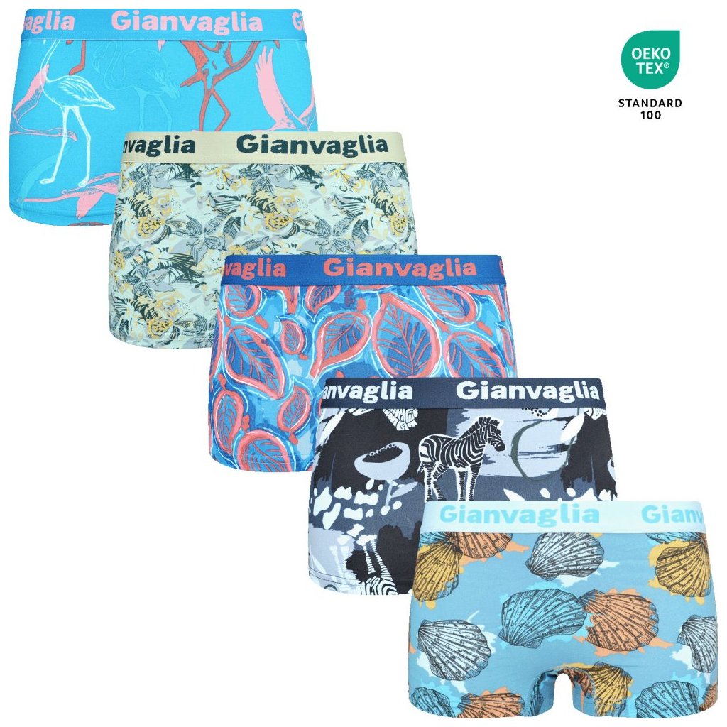 5-PACK Dámskych nižších boxeriek 8806 Gianvaglia (Farba / Veľkosť <img KodProduktu="8806-Holland"> Mix farieb viď foto / S/M)