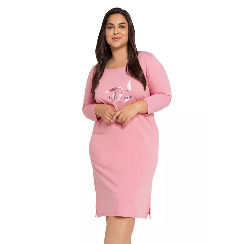 Dámska jednofarebná nočná košeľa Olympia 3019/3020/32 Taro (Farba / Veľkosť <img KodProduktu="04301932H"> ružová (pink) / 6XL)