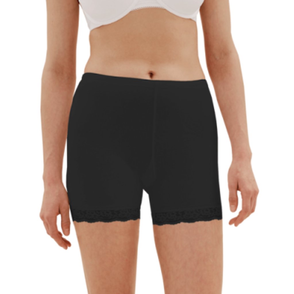 Výhodné balenie 5 kusov - Dámske vyššie bavlnené boxerky s čipkou 703-3K (Farba / Veľkosť <img KodProduktu="703-3K"> biela / XL/XXL)