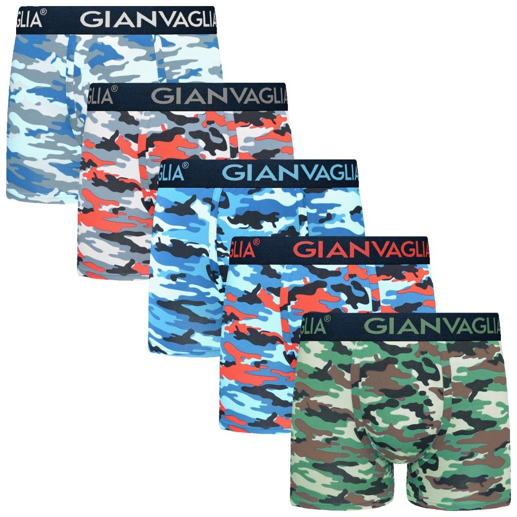 5-PACK Pánskych boxeriek Maskáč GVG-5077 (Farba / Veľkosť <img KodProduktu="5077-Holland"> Mix viď foto / S/M)