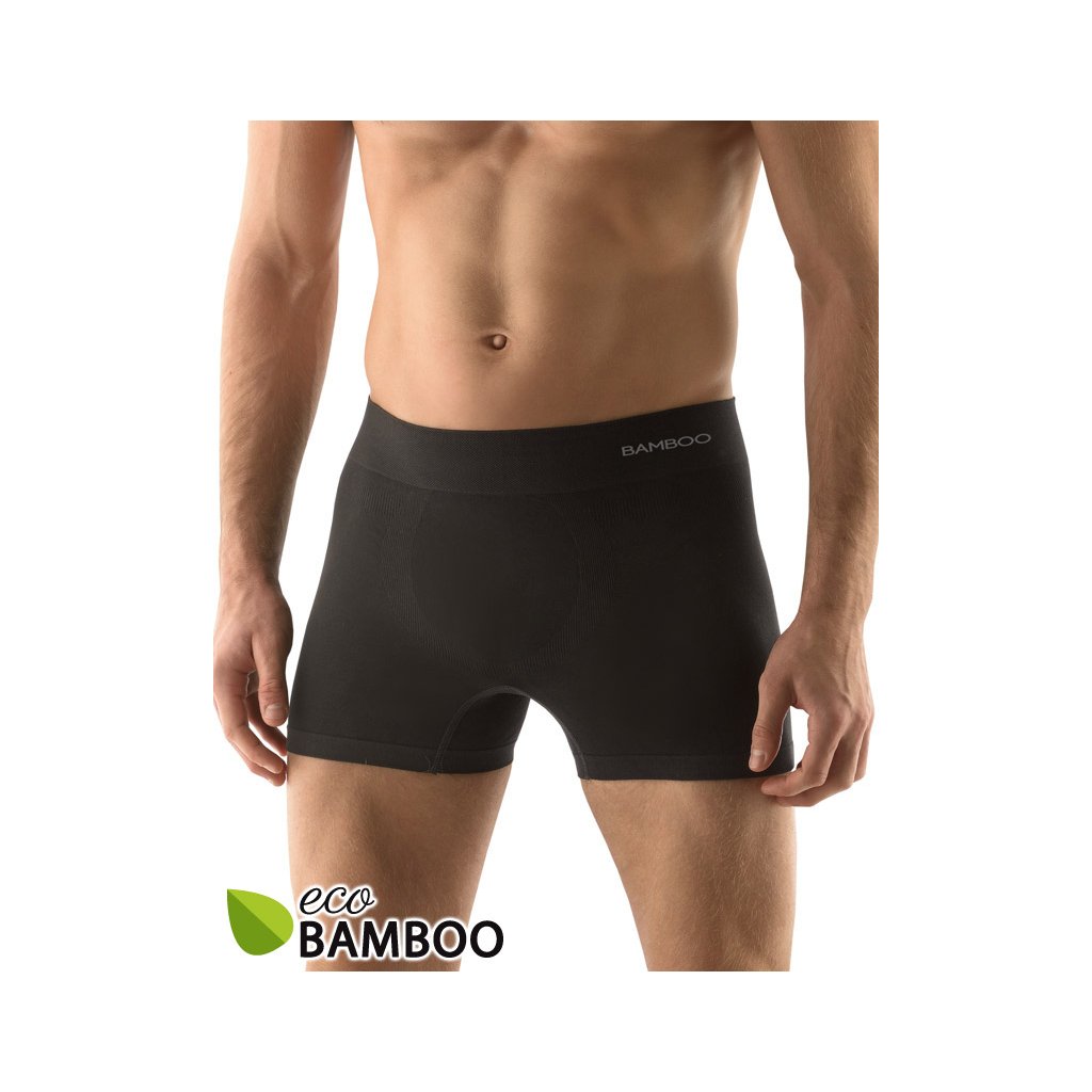 Výhodné balenie 5 kusov - Bambusové pánske boxerky dlhšiu nohavička 54005P (Farba / Veľkosť <img KodProduktu="54005P"> sivá, biela / M/L)