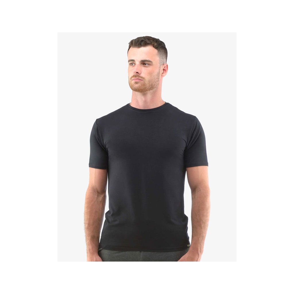 Výhodné balenie 5 kusov - Tričko pánske slim fit s krátkym rukávom 78005P (Farba / Veľkosť <img KodProduktu="78005P"> čierna / M)