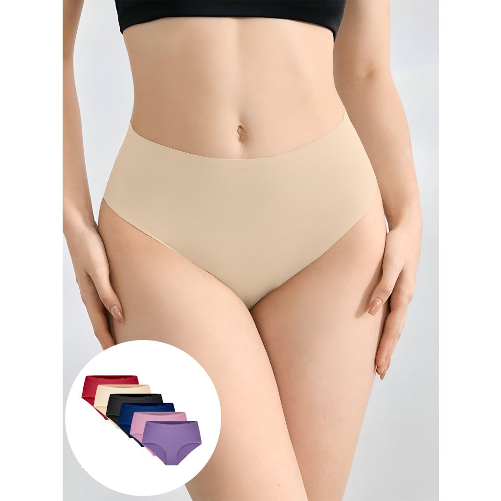 Dámske laserom strihané nohavičky Gaubert so stredným pásom GBTW-951 (Farba / Veľkosť <img KodProduktu="GBTW-951"> telová / XXL/3XL)