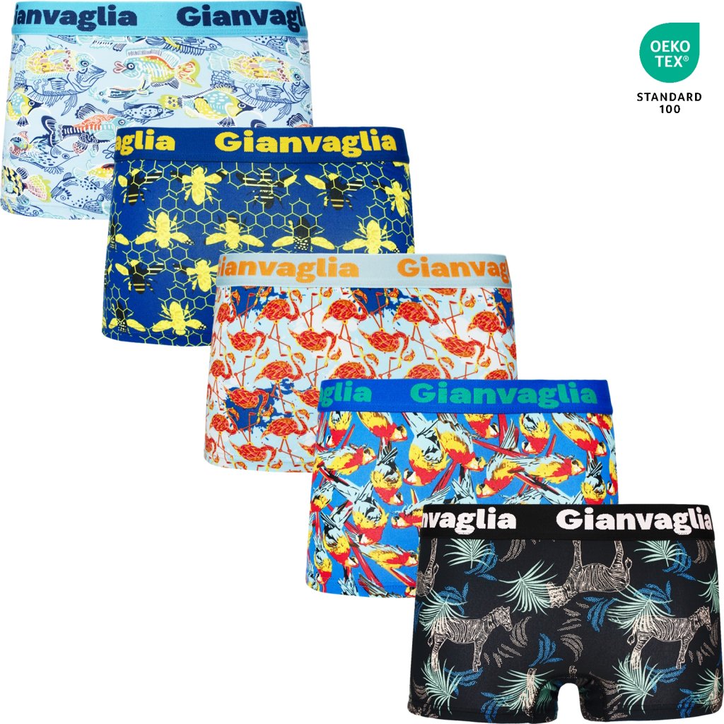 5-PACK Dámskych nižších boxeriek Zvieratková Fiesta 8807 (Farba / Veľkosť <img KodProduktu="8807-Holland"> mix 5 vzorů viz foto / XL/XXL)