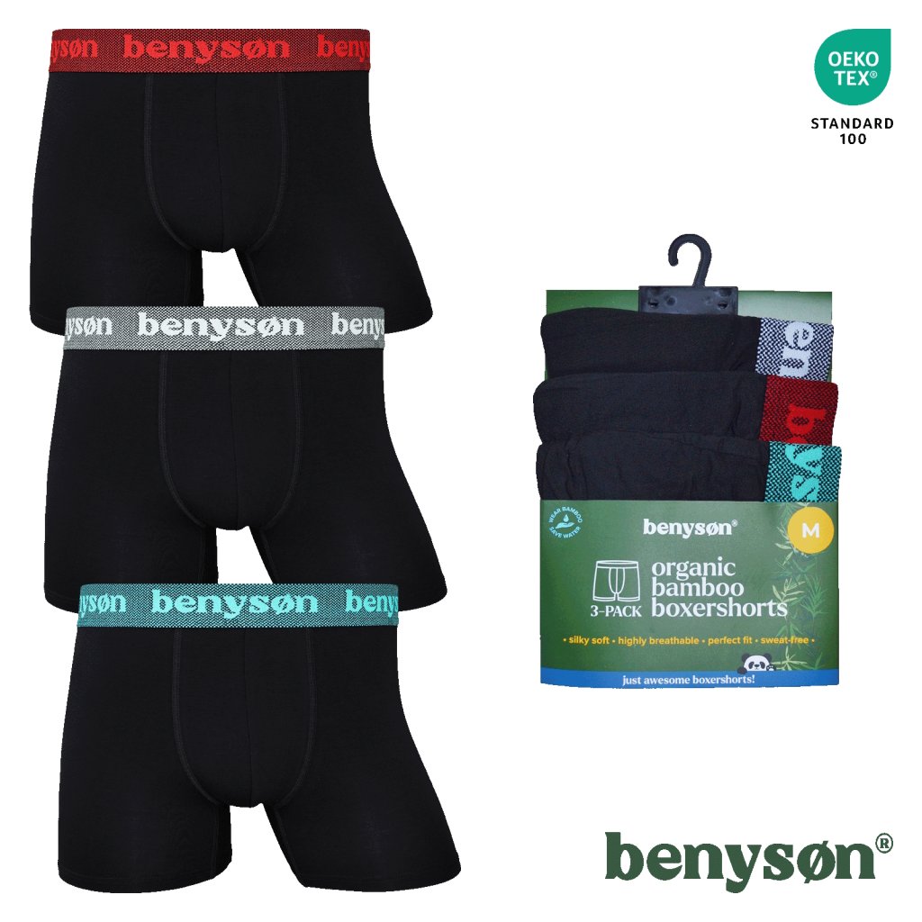 3-PACK Bambusových pánskych boxeriek BENY-7018 (Farba / Veľkosť <img KodProduktu="BENY-7018"> Farebný mix viď foto / XL/XXL)