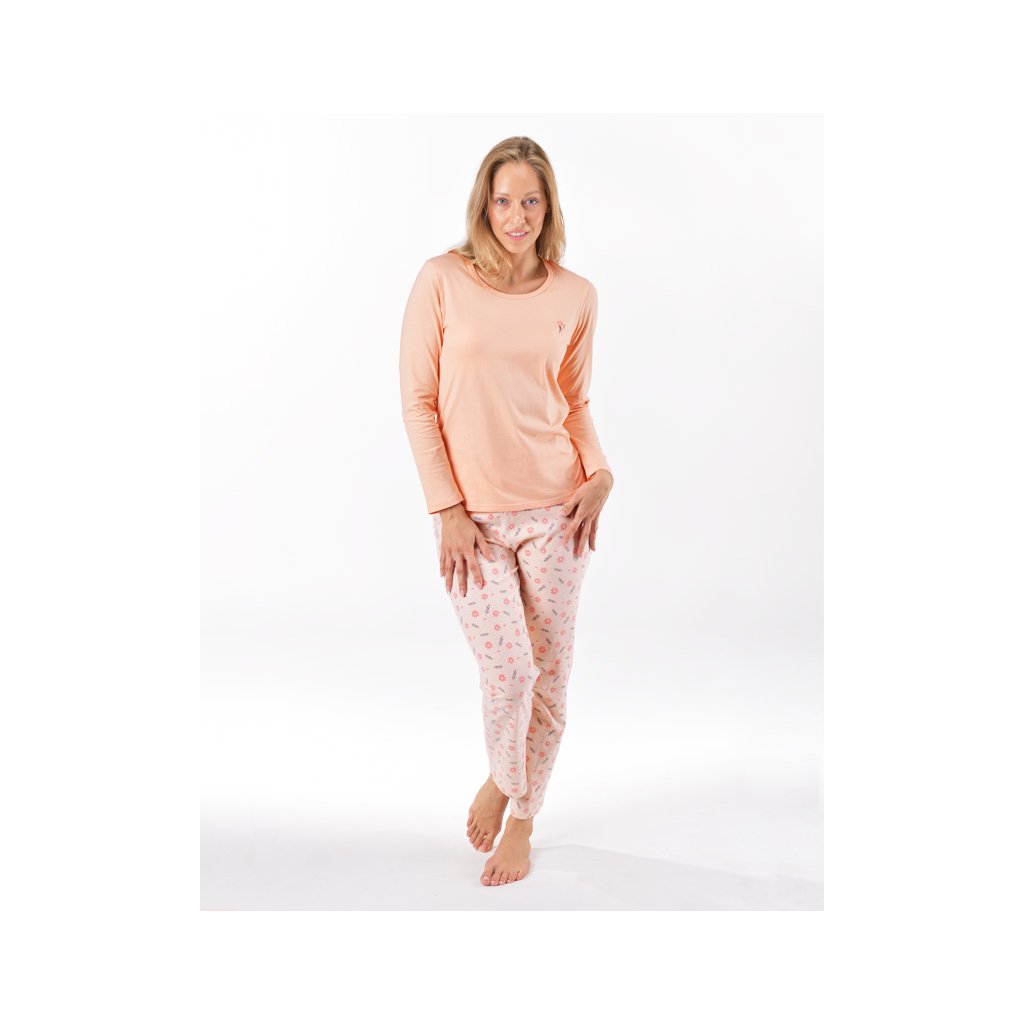 Výhodné balenie 5 kusov - Pyžamo dlhé dámske (Farba / Veľkosť <img KodProduktu="19167P"> bílá, šedohnědá / XL)